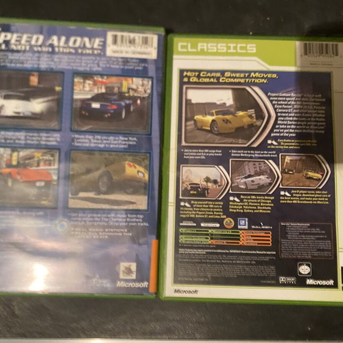 Project Gotham Racing 1 and 2 Xbox games