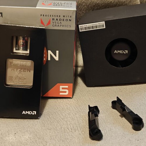 AMD Ryzen 5 2400G processor with fan, 3.6GHz, 4 cores, AM4