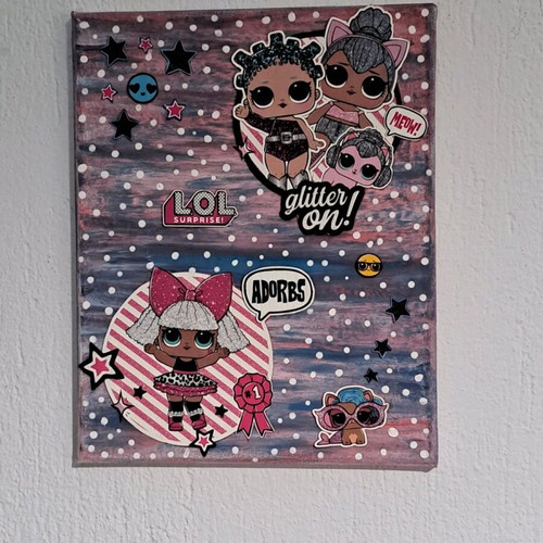 Children's painting board new, handmade frame 30×24