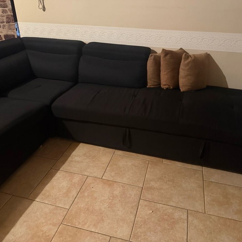 Corner sofa bed with storage space like new