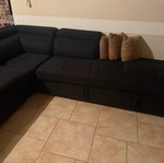 Corner sofa bed with storage space like new
