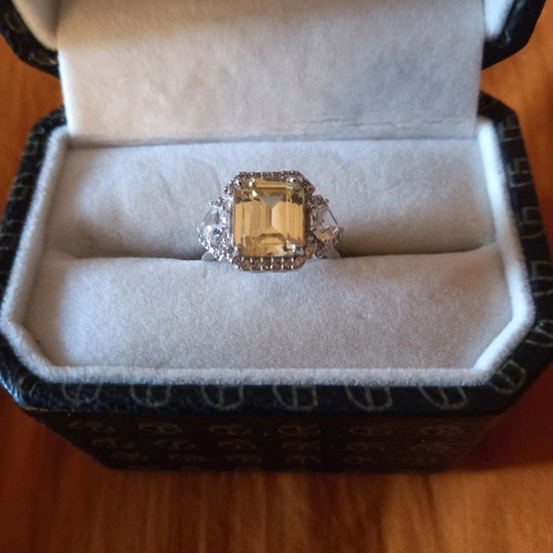 Sterling Silver 925 Platinum Plated Ring Galerie Tsangarakis