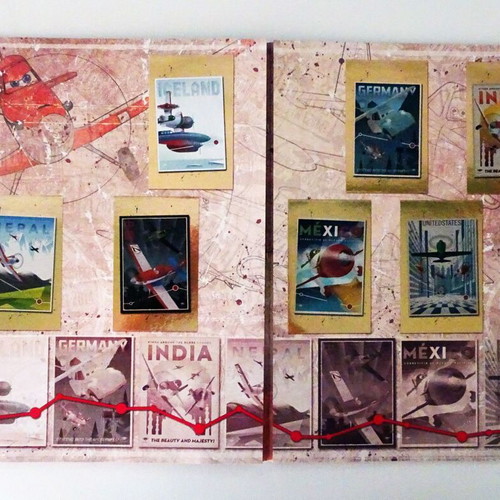 Panini Planes sticker album used, 100% complete