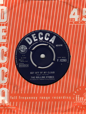 The Rolling Stones Get Off My Cloud vinyl used, rock