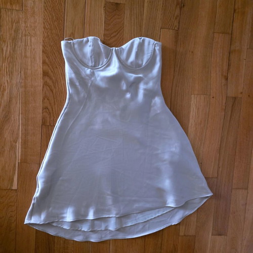 Zara satin strapless bustier dress, new with tags