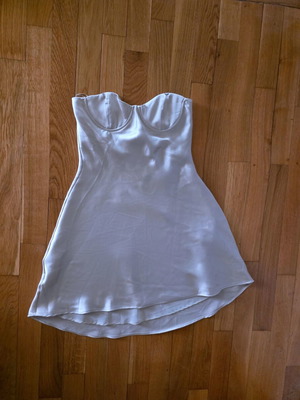Zara satin strapless bustier dress, new with tags