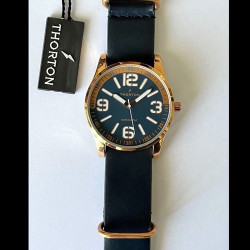 Thorton 9004151 watch like new with blue leather strap