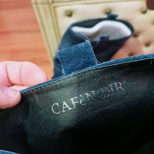 CafeNoir suede leather boots blue like new