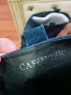 CafeNoir suede leather boots blue like new