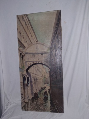 Metaxas Venice Ponte dei Sospiri oil painting on canvas 1929