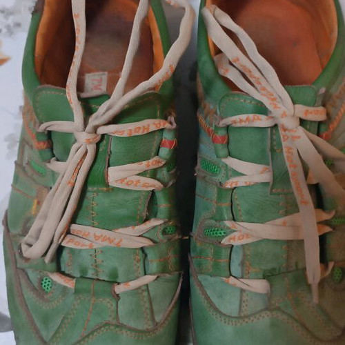 TMA leather shoes used, green, size 45