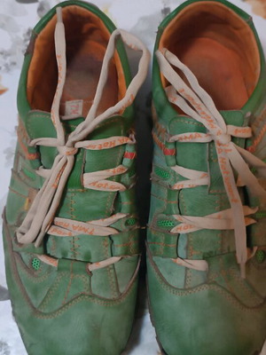 TMA leather shoes used, green, size 45