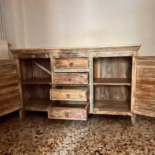 Handmade buffet rustic style solid wood new
