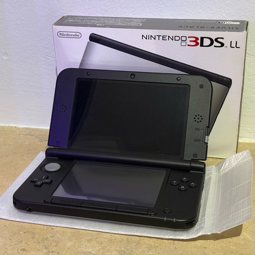 Nintendo 3DS XL Silver x Black console with games