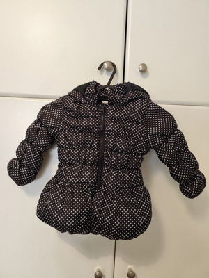 Prenatal ζεστό μπουφανάκι με επένδυση fleece σε μαύρο πουά, για 12-18 μηνών
