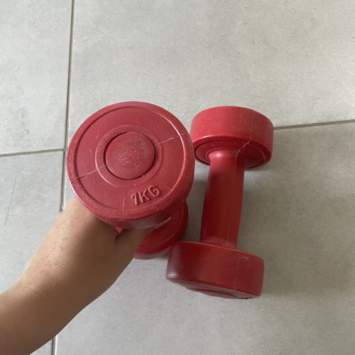 Dumbbells like new, 2 pieces, 1 kilo each