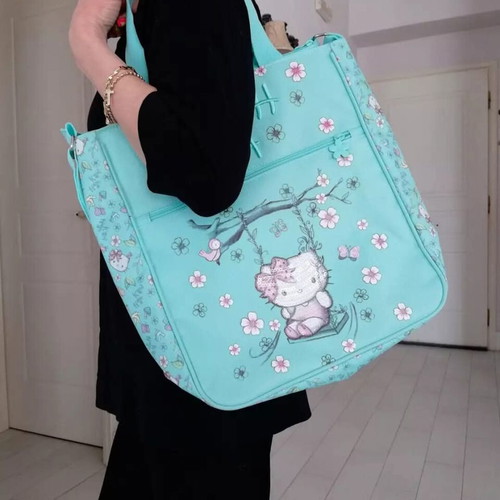 Hello Kitty Sanrio shoulder bag new, turquoise