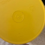 Tupperware container vintage plastic yellow used
