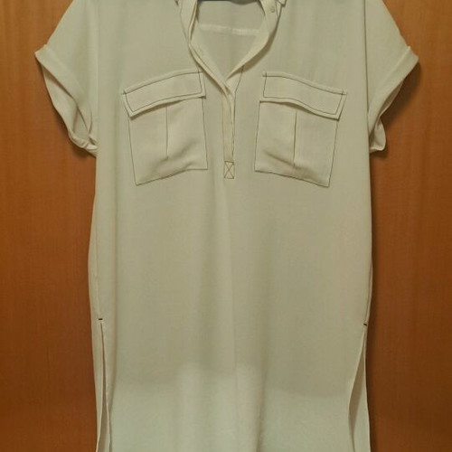 Zara shirt long muslin like new, beige