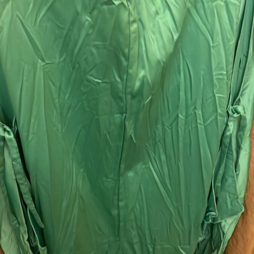 Marilu satin tunic used, green, size M