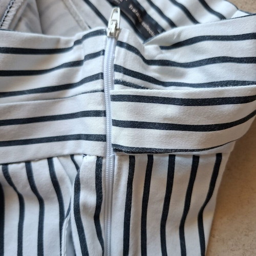 Zara paper bag high-waist shorts like new, white and blue, size S
