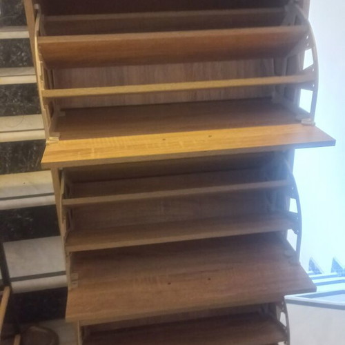 Wooden shoe rack 4-position new, oak color