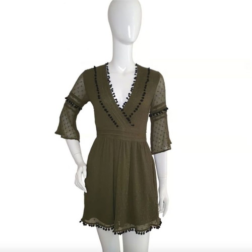 Zara khaki green mini short dress XS new -  15,00 - Vendora.cy