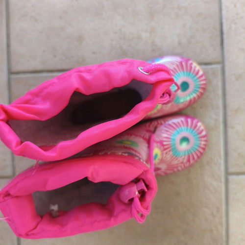 Agatha Ruiz De La Prada children's rain boots used, size 28, pink multicolor