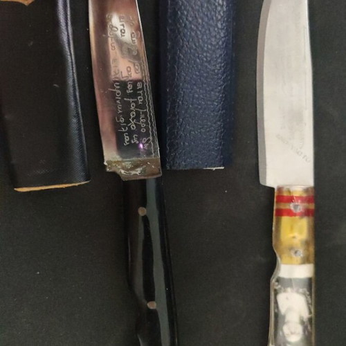 Decorative Cretan knives set used, suitable for gifts