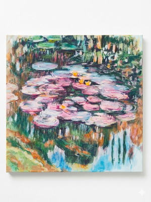 Oil painting inspired by Claude Monet 30x30cm new