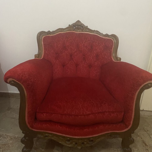 Rococo style vintage living room armchairs set of 2 used