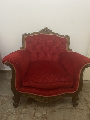 Rococo style vintage living room armchairs set of 2 used
