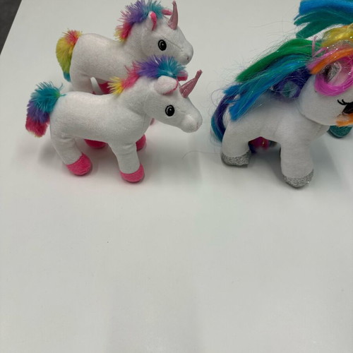 My Little Pony plush toys like new, set of 4 colorful ponies