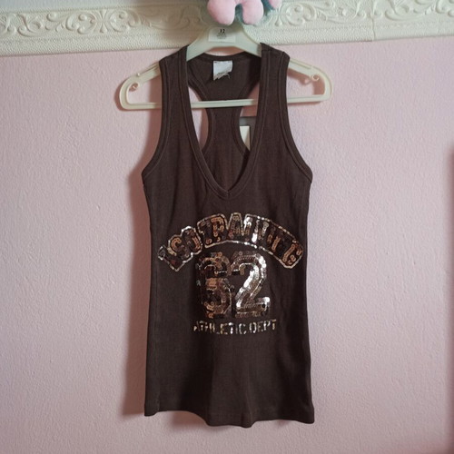 Iso women's brown top small like new with sequins