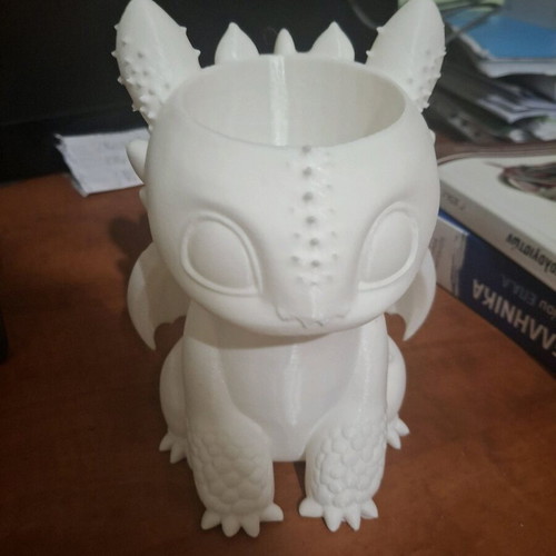 Fury Toothless figure planter new