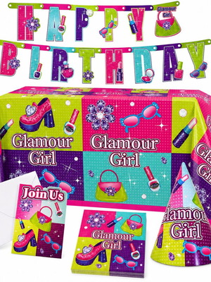 Party Box Glamour Girl set for 16 people