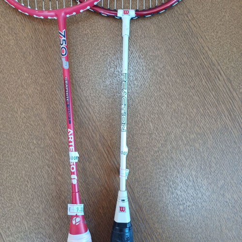 Badminton rackets set of 2 used