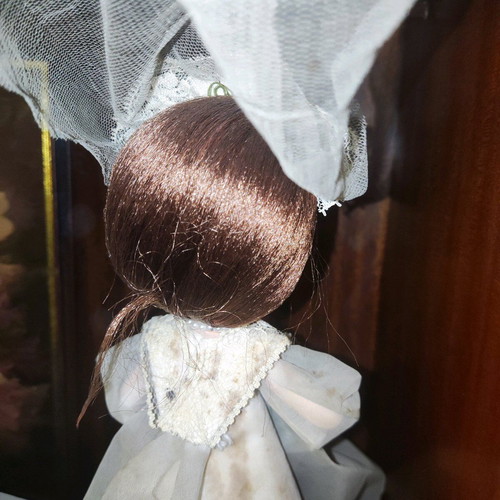 Vintage Sakura music dolls 70s used, bride wind-up music box