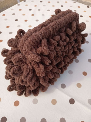 Puffy bag brown 22 cm new handheld
