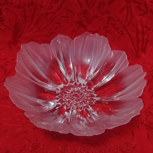Anemone XL bowl handmade crystal Maleras by Mats Jonasson new