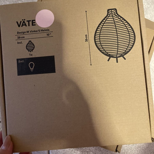IKEA VÄTE vintage collectible table lamp 26cm new, pink