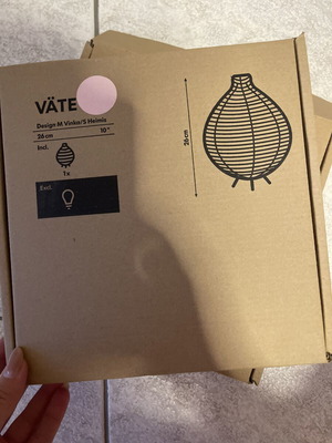 IKEA VÄTE vintage collectible table lamp 26cm new, pink
