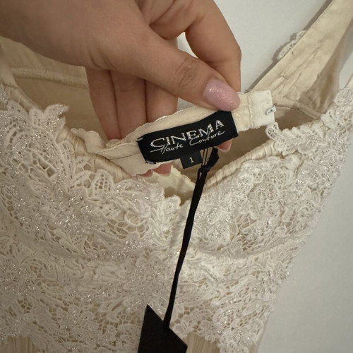 Cinema Haute Couture wedding dress new with embroidered crystals and satin details