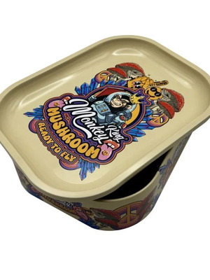 Monkey Pack rolling tray with metal storage box new