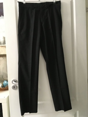Dolce & Gabbana vintage straight trousers for women, size 32/46, black/grey