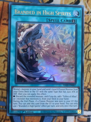 Branded in High Spirits κάρτα Yu-Gi-Oh! σαν καινούργιο, συλλογή RA05