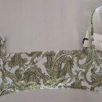 Bikini Top Vassia Kostara new, white and green, size S