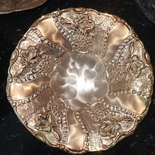 Vintage silver-plated bowls, old era, set of 3 pieces
