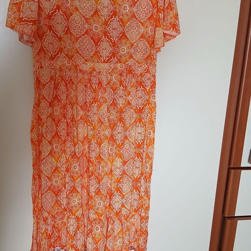 Long summer dress like new, orange, size M