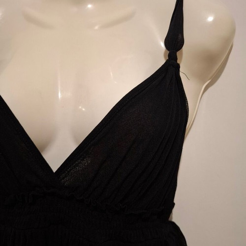 Vintage Jean Paul Gaultier Black Semi-Sheer Midi Dress used Size M